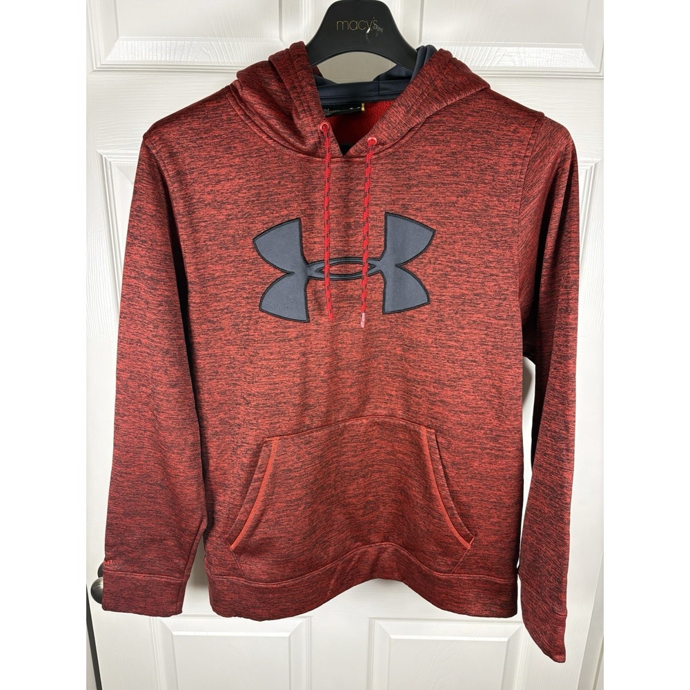 Under Armour Storm Hoodie Men's M Red Black 2016 Big Logo Pullover